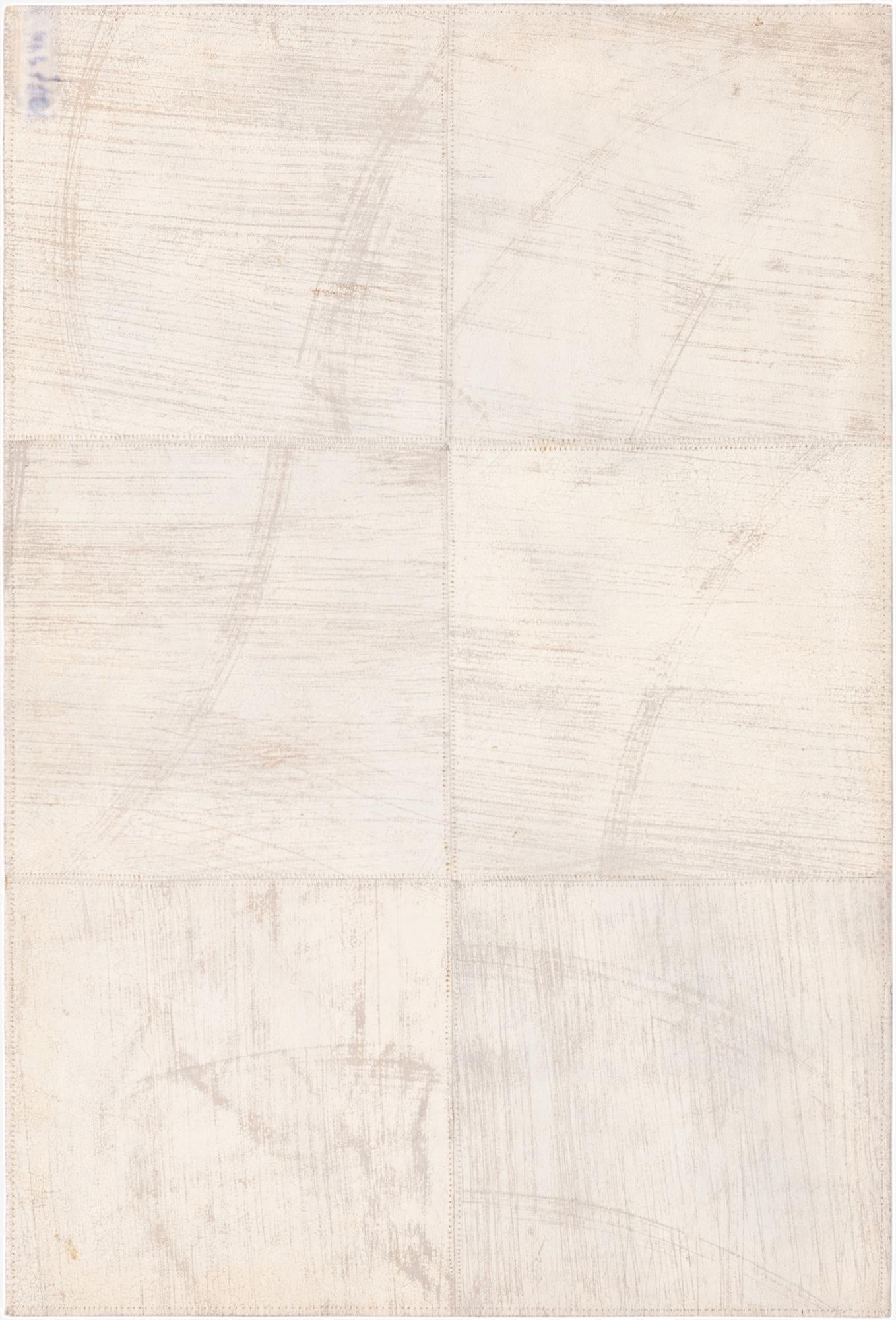 2' 1 x 3' Cowhide Leather Rug