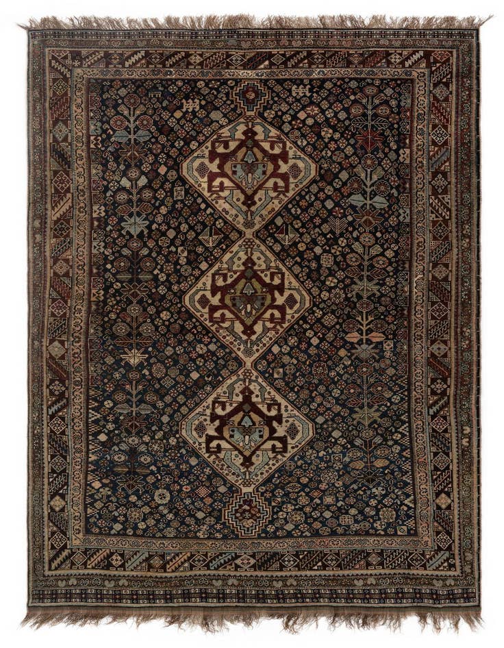 Detail image of 4' 11 x 8' 4 Ghashghai Wool Rug