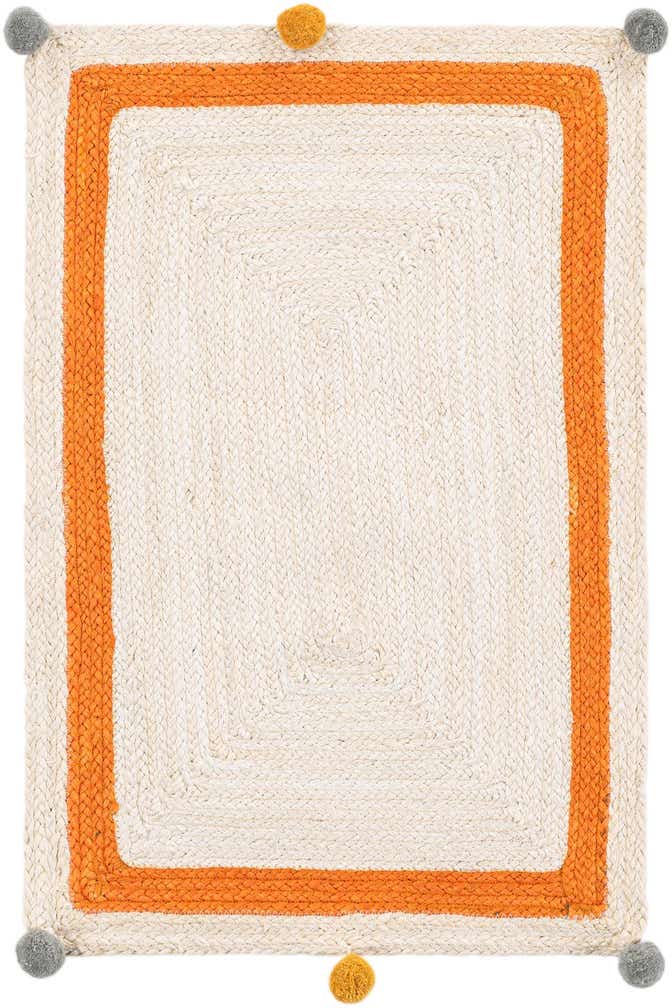 2' x 3' 1 Hand Braided Kids Braided Jute Rug