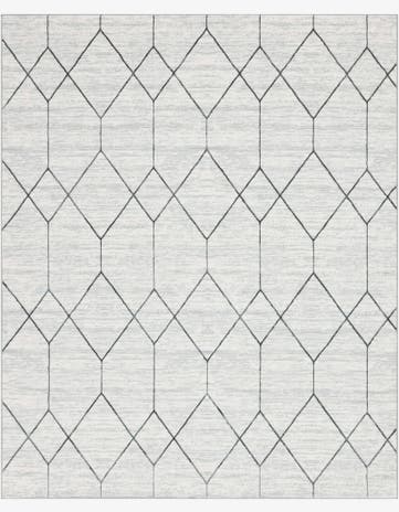 White Lattice Trellis Rug