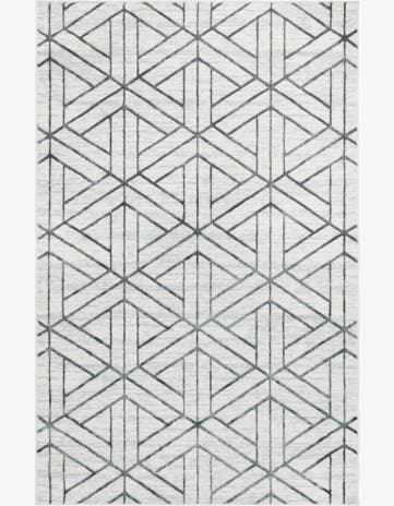 White Lattice Trellis Rug