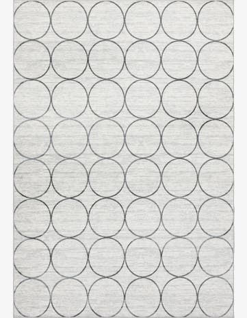 White Lattice Trellis Rug