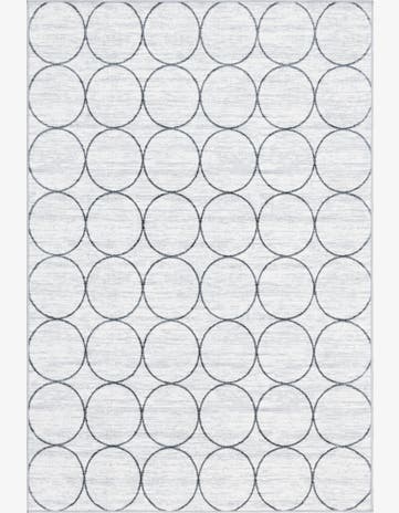 White Lattice Trellis Rug