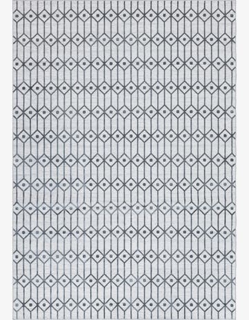 White Lattice Trellis Rug