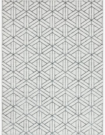 White Lattice Trellis Rug