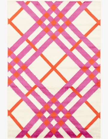 White Open Hearts Rug