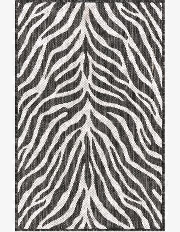 White Easy-Clean Safari Indoor / Outdoor Rug