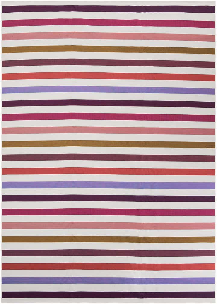 10' x 13' Easy-Clean Striped Indoor / Outdoor Rug