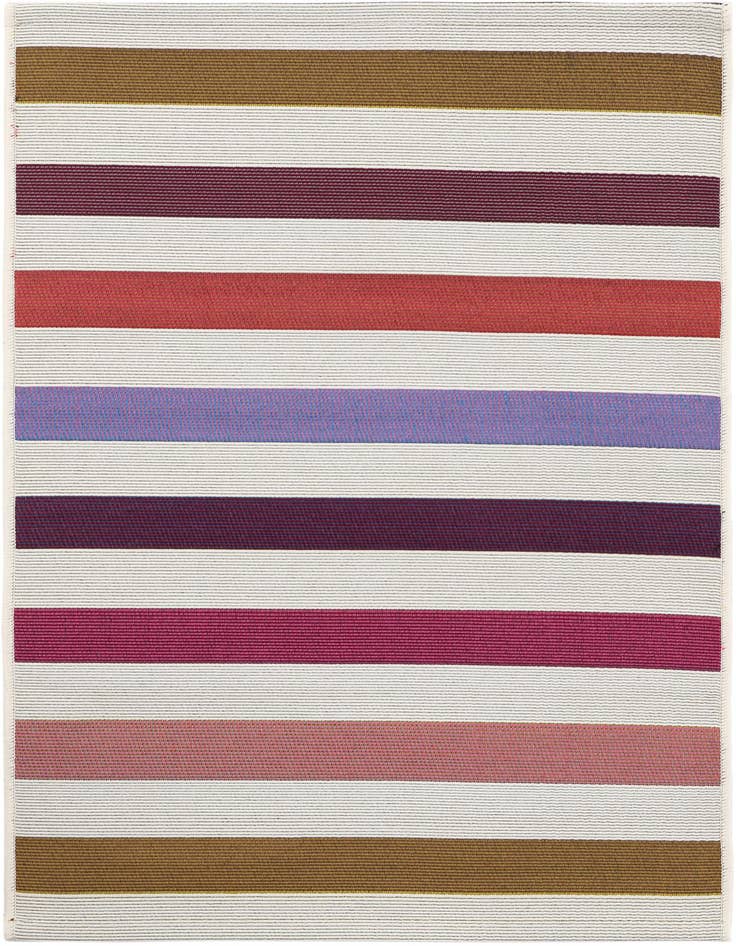 Detail image of 2' x 3' Easy-Clean Striped Indoor / Outdoor Rug