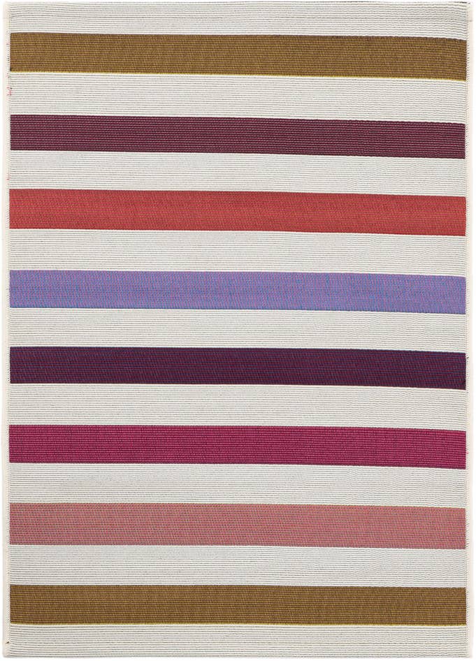 Detail image of 2' x 3' Easy-Clean Striped Indoor / Outdoor Rug