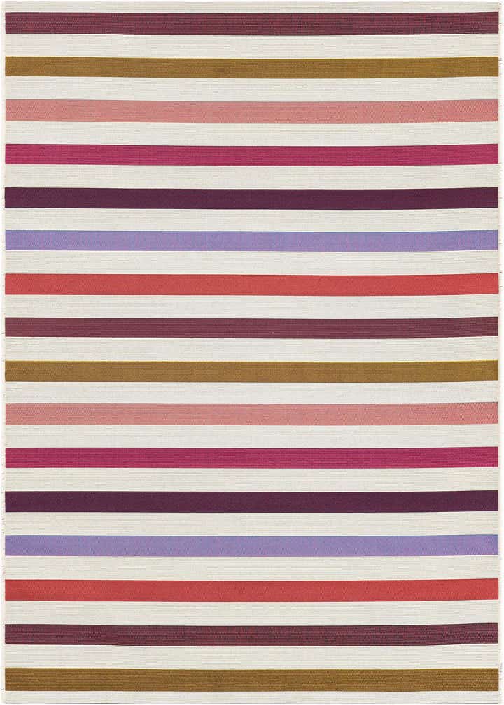 4' x 6' Easy-Clean Striped Indoor / Outdoor Rug