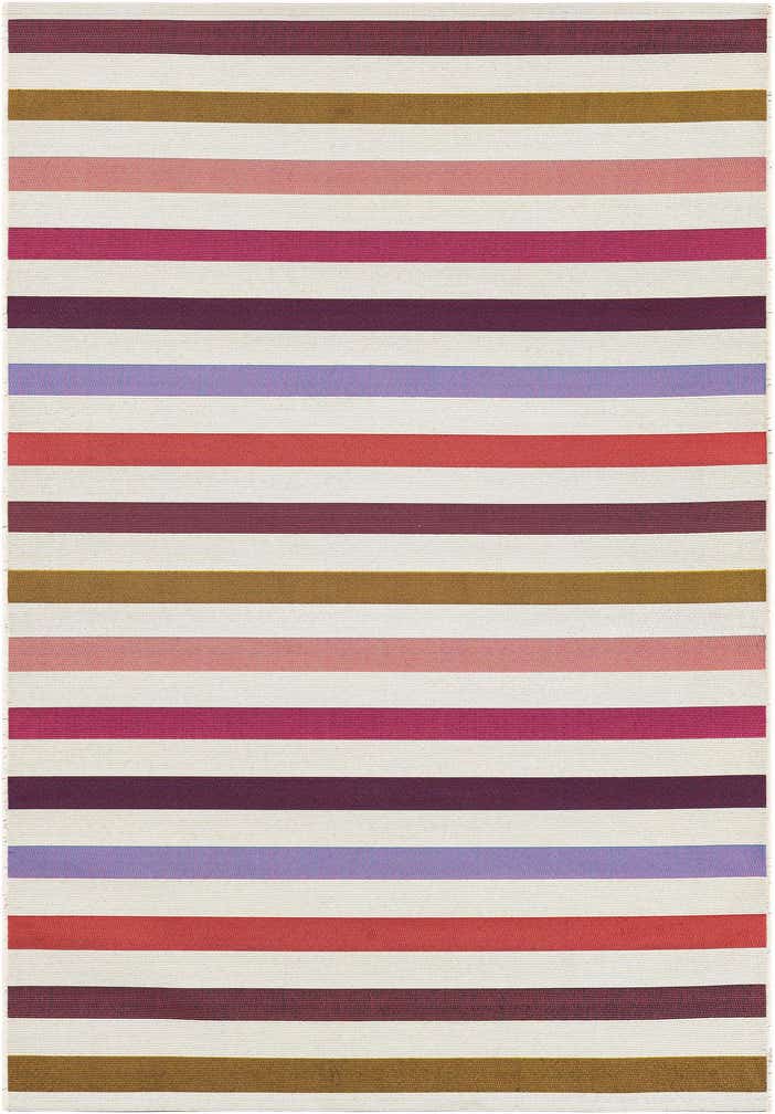 4' x 6' Easy-Clean Striped Indoor / Outdoor Rug