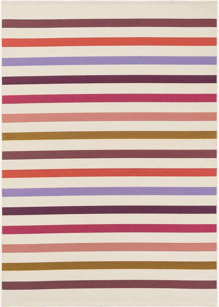 5' 3 x 8' Easy-Clean Striped Indoor / Outdoor Rug