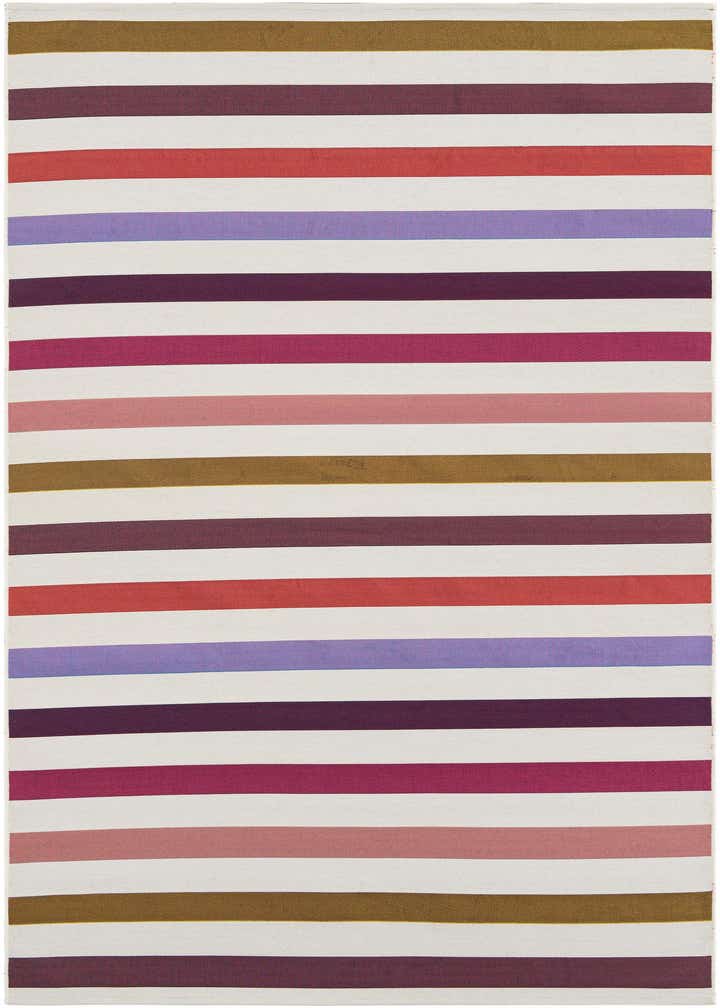 6' x 9' Easy-Clean Striped Indoor / Outdoor Rug