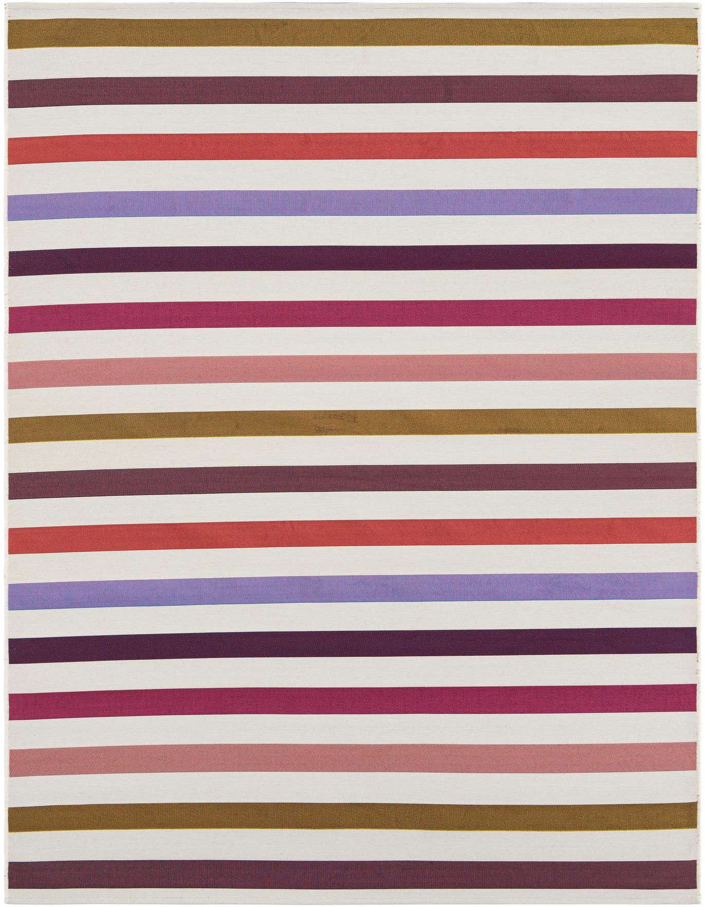 6' x 9' Easy-Clean Striped Indoor / Outdoor Rug