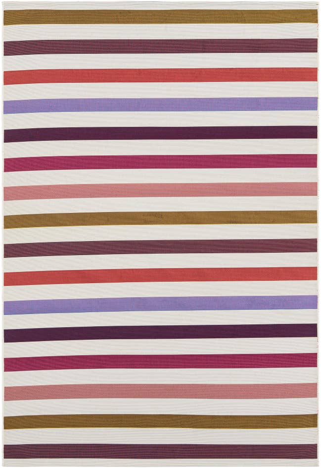 Detail image of 6' x 9' Easy-Clean Striped Indoor / Outdoor Rug