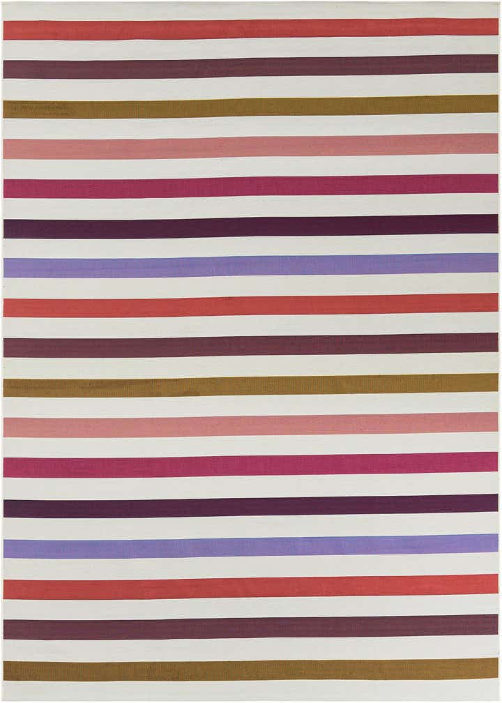 7' 10 x 10' Easy-Clean Striped Indoor / Outdoor Rug