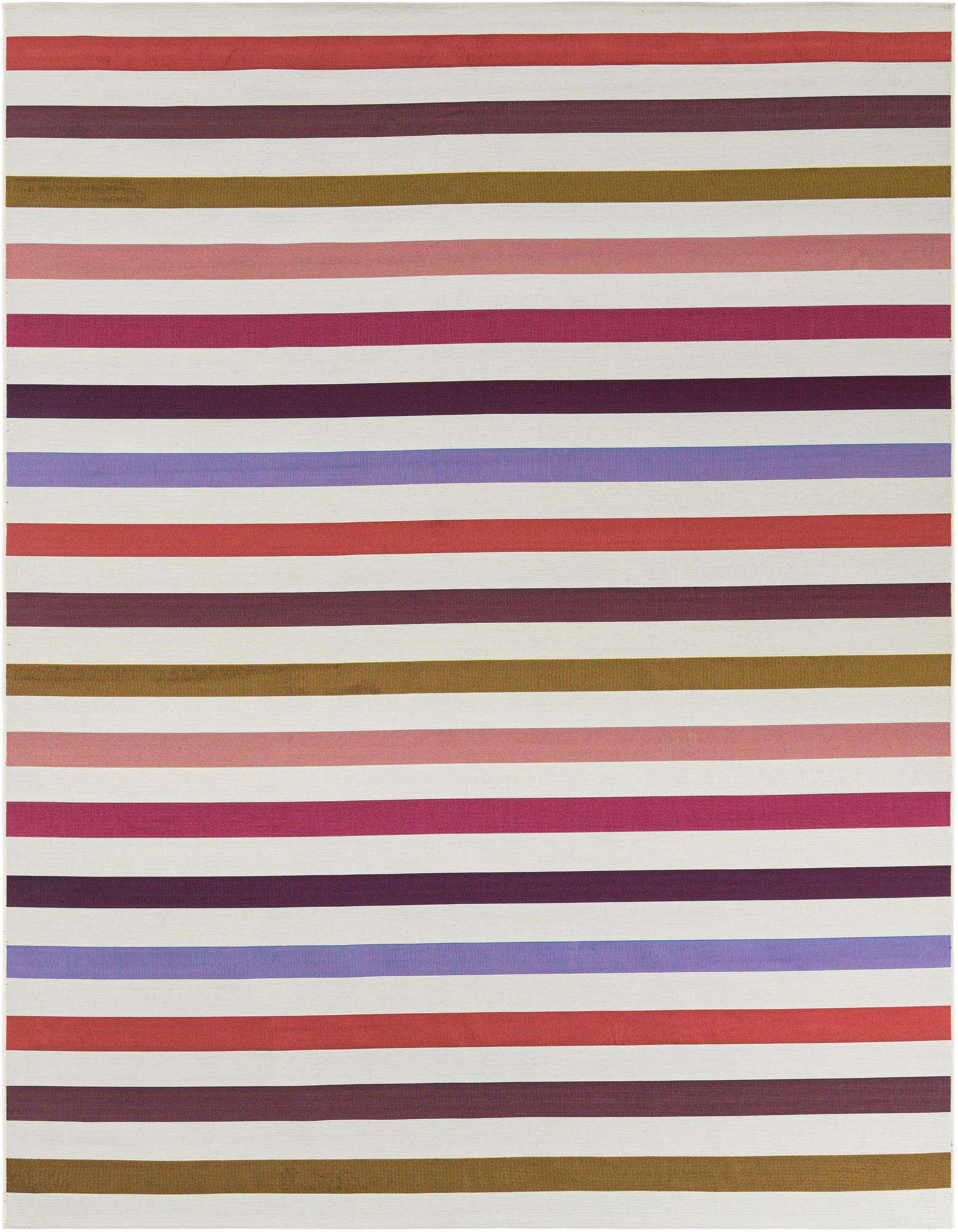 7' 10 x 10' Easy-Clean Striped Indoor / Outdoor Rug