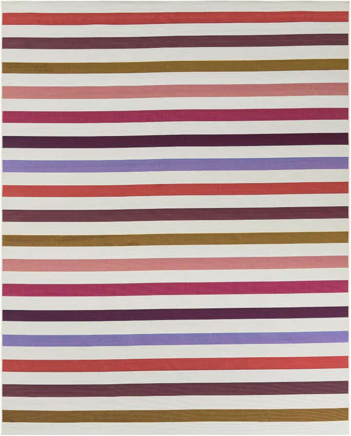 7' 10 x 10' Easy-Clean Striped Indoor / Outdoor Rug