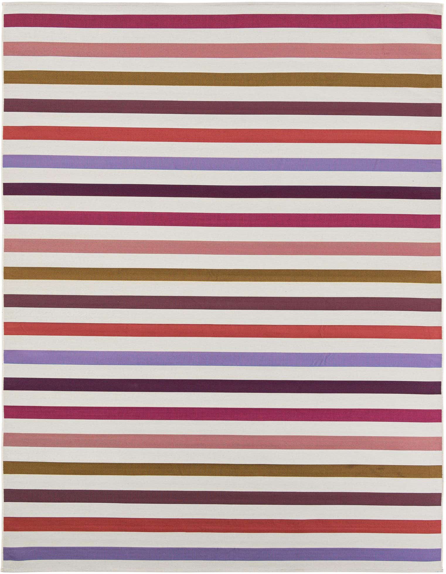 9' x 12' Easy-Clean Striped Indoor / Outdoor Rug