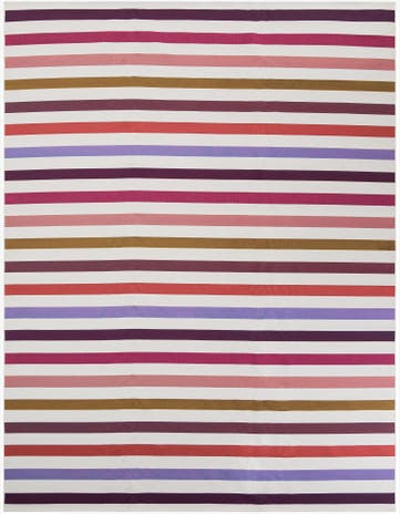 10' x 13' Easy-Clean Striped Indoor / Outdoor Rug
