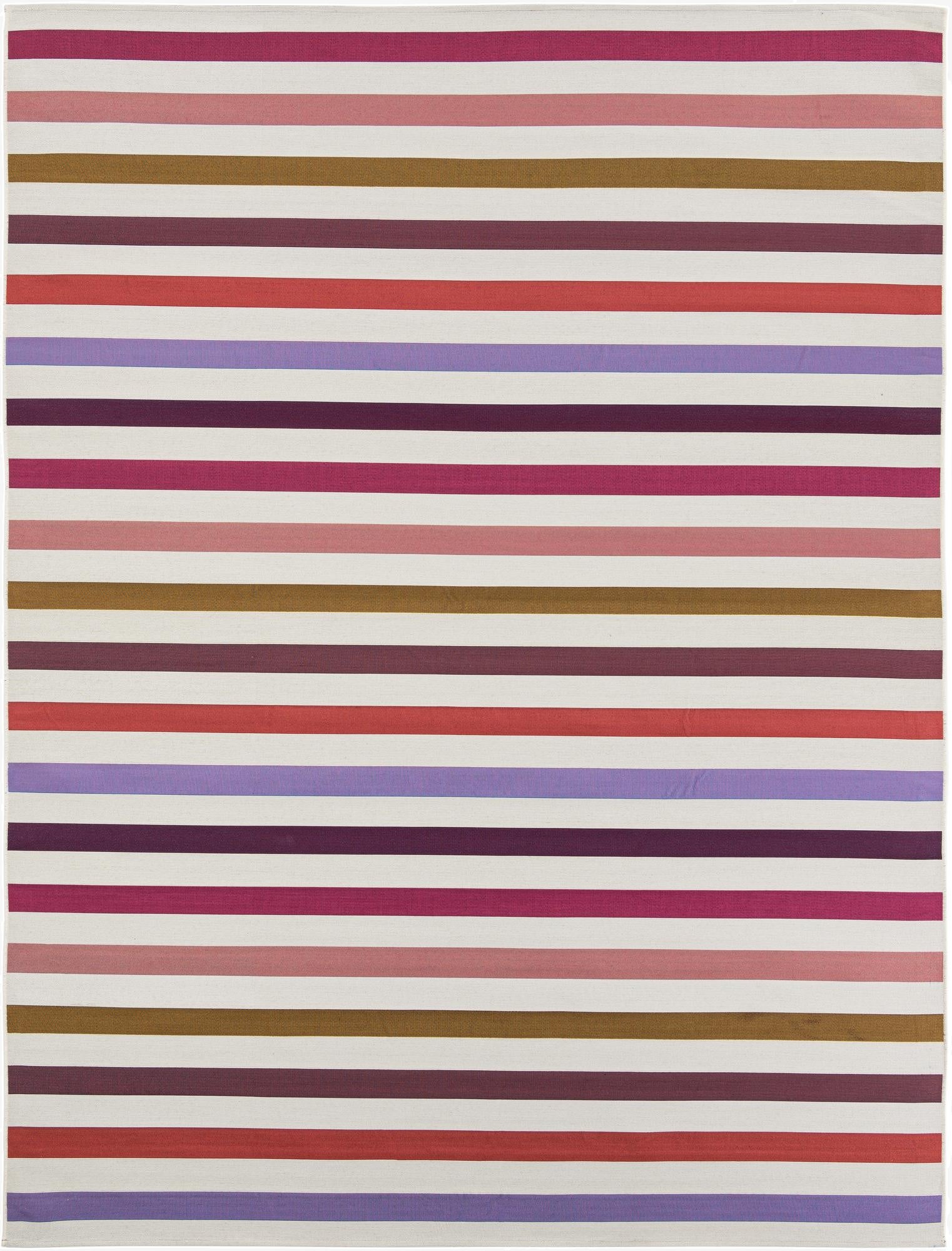 9' x 12'  Washable Striped Indoor / Outdoor Rug