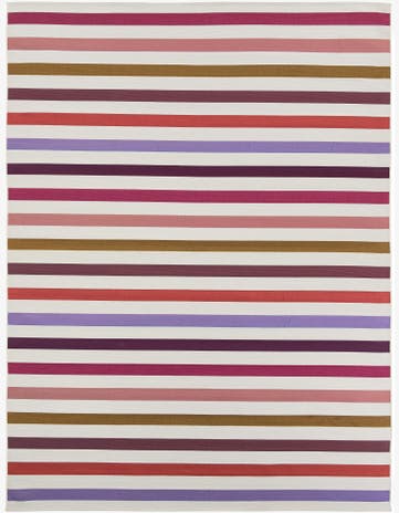 9' x 12' Easy-Clean Striped Indoor / Outdoor Rug