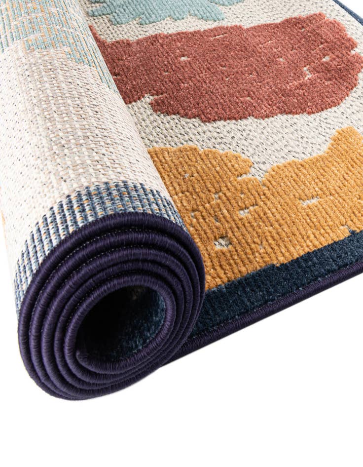 Detail image of 5' 3 x 5' 3  Washable Belize Indoor / Outdoor Round Rug