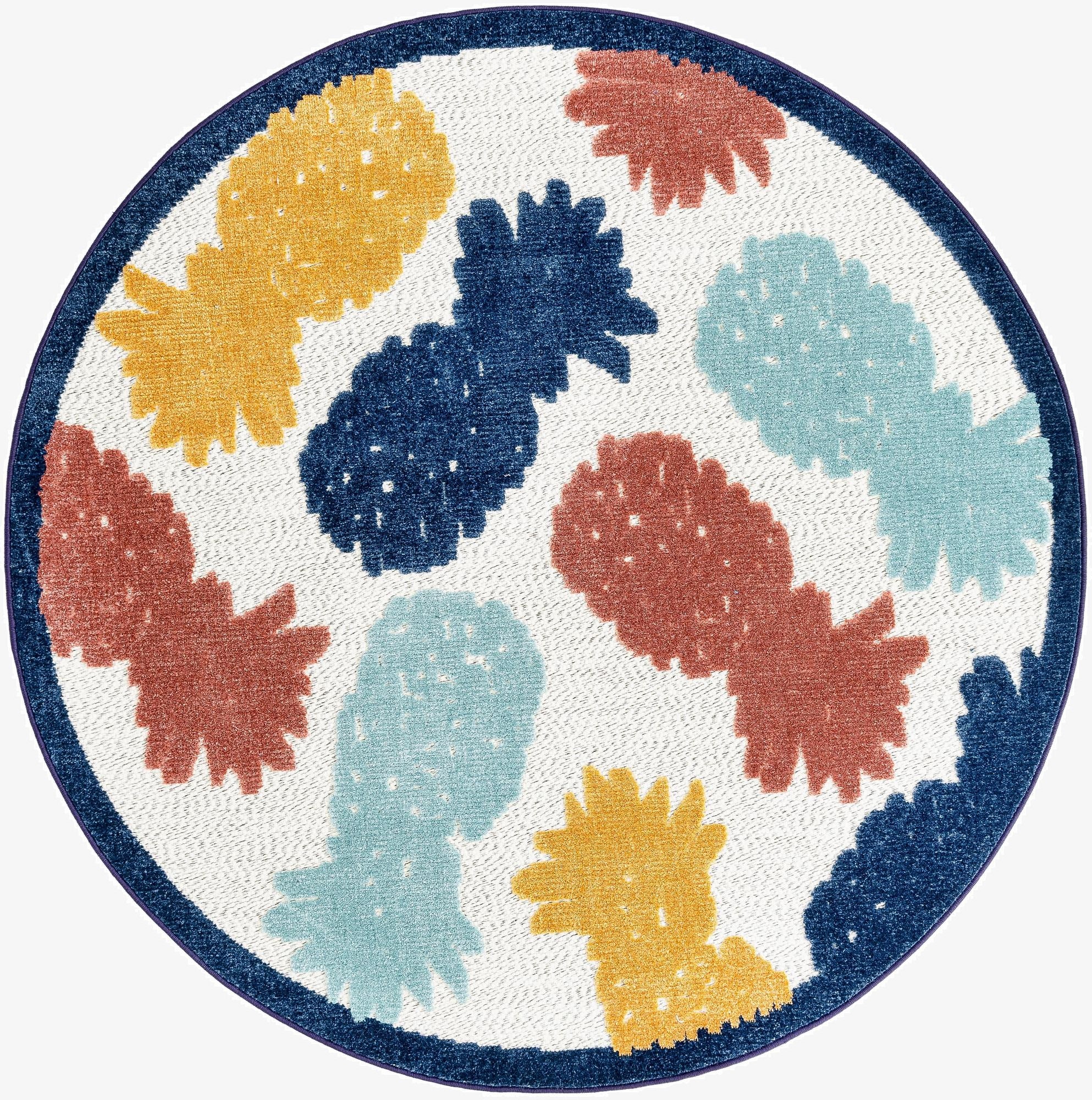 5' 3 x 5' 3  Washable Belize Indoor / Outdoor Round Rug