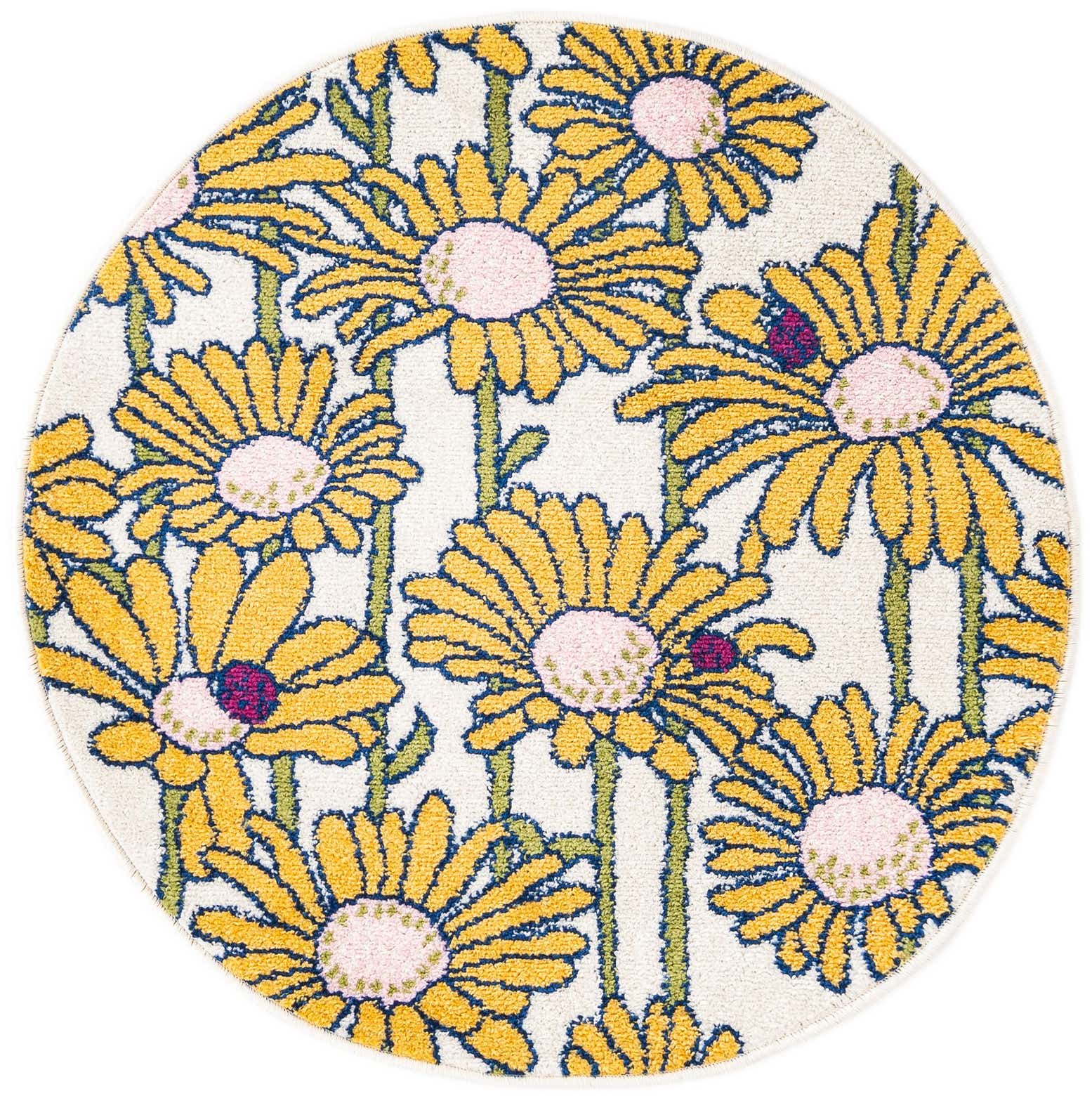 3' 3 x 3' 3 Bloom Round Rug