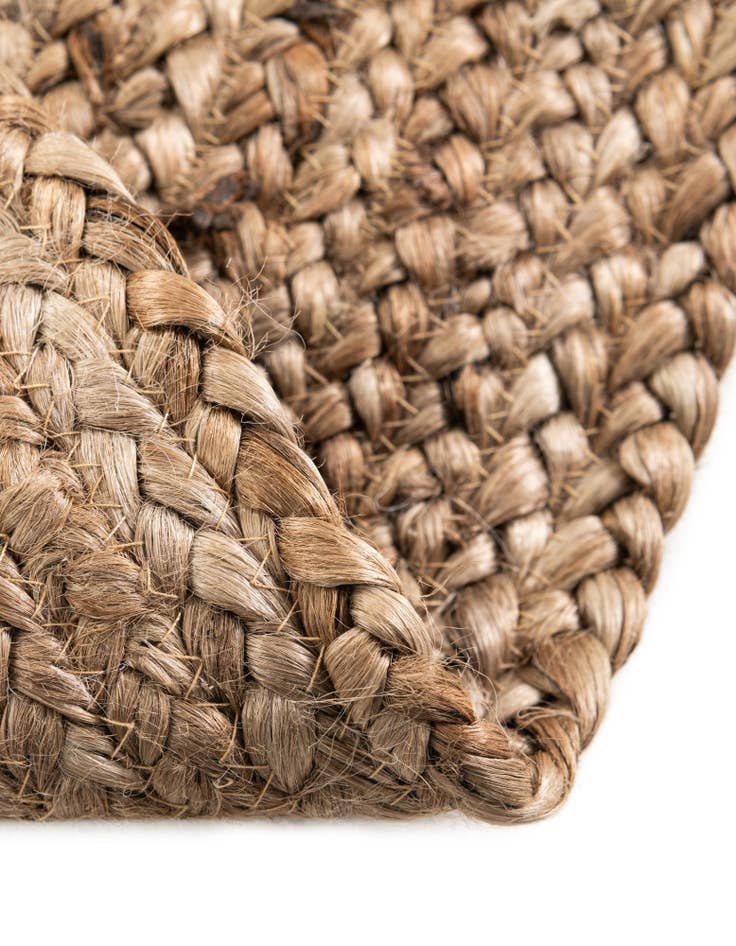 Detail image of 8' x 8'  Hand Braided Jute Round Rug