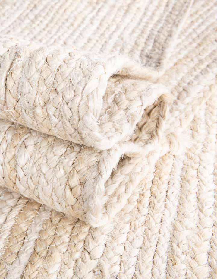 8' x 8' Handmade Braided Jute Round Rug