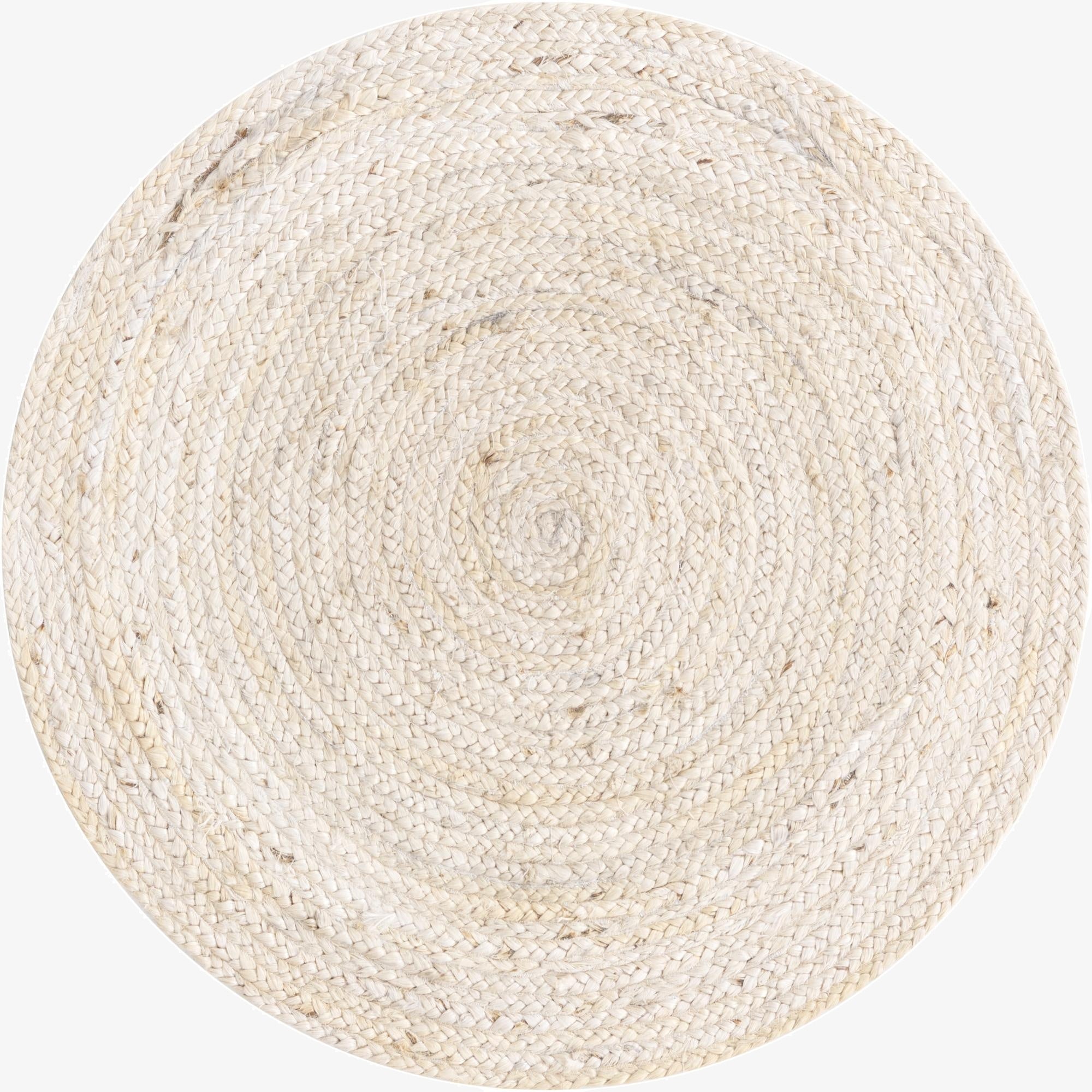 Primary image 3' 3 x 3' 3  Hand Braided Jute Round Rug