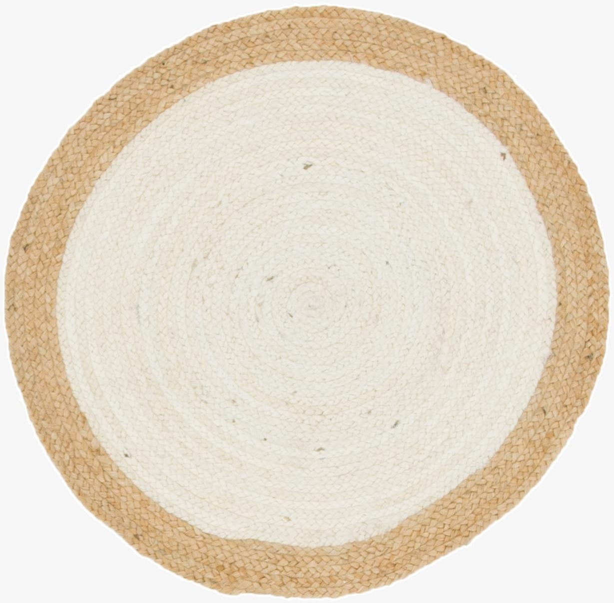 3' 3 x 3' 3  Hand Braided Jute Round Rug