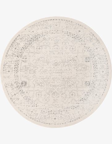 White Isabella Round Rug