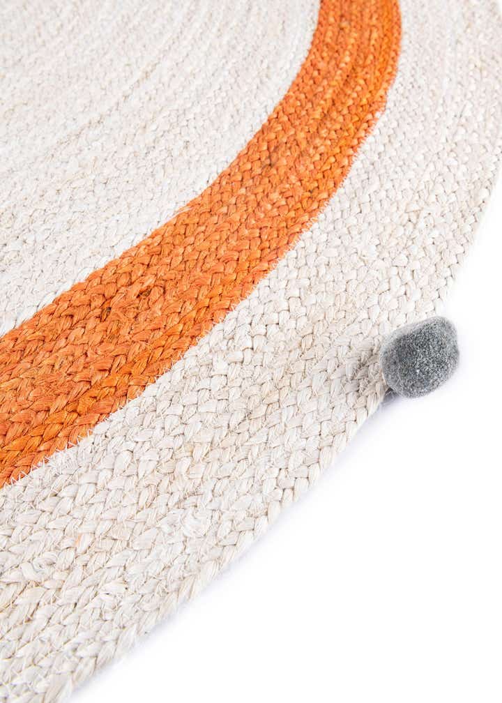 2' x 2' Hand Braided Kids Braided Jute Round Rug