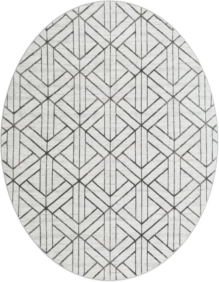 Detail image of 8' x 8' Lattice Trellis Round Rug