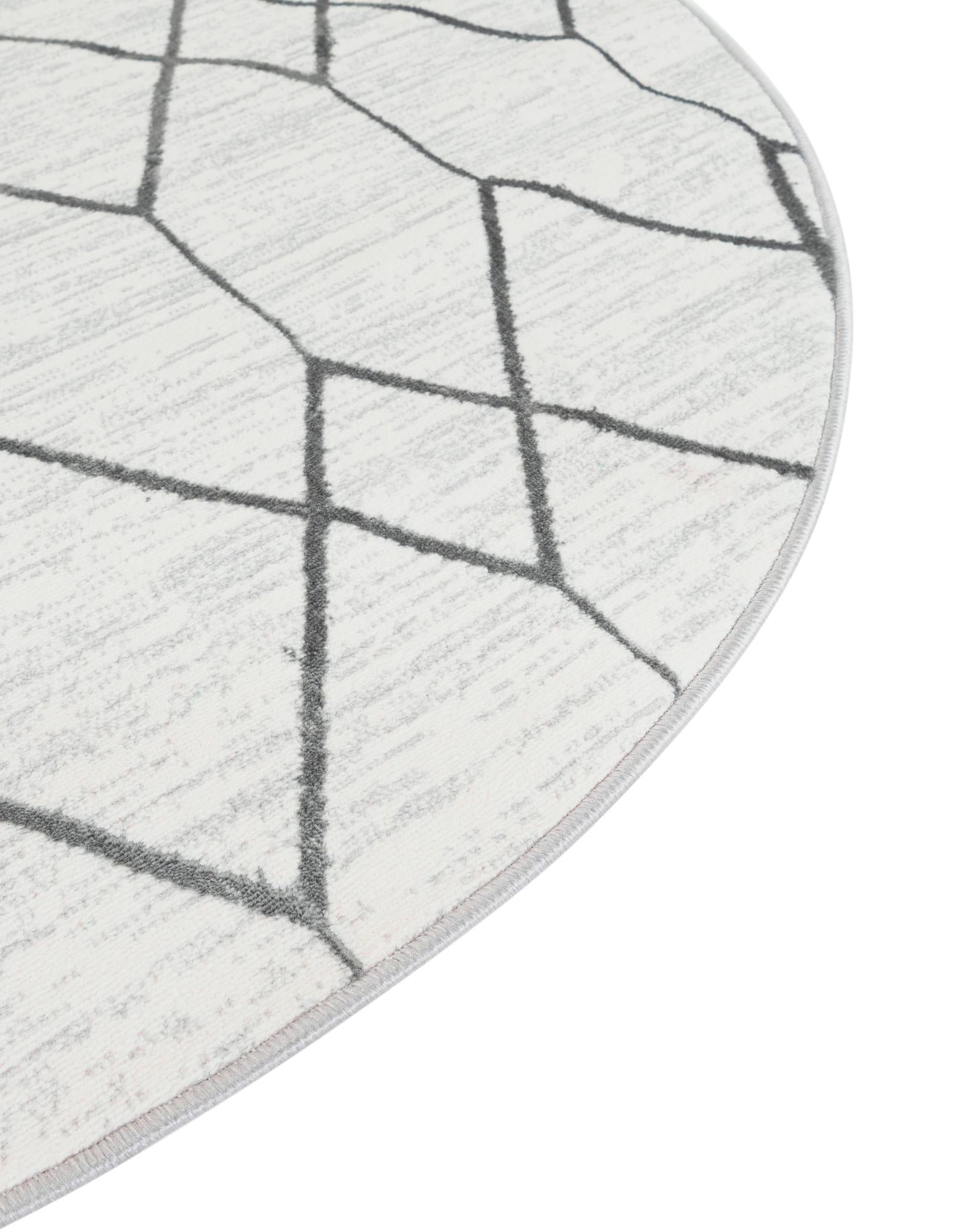 8' x 8' Lattice Trellis Round Rug
