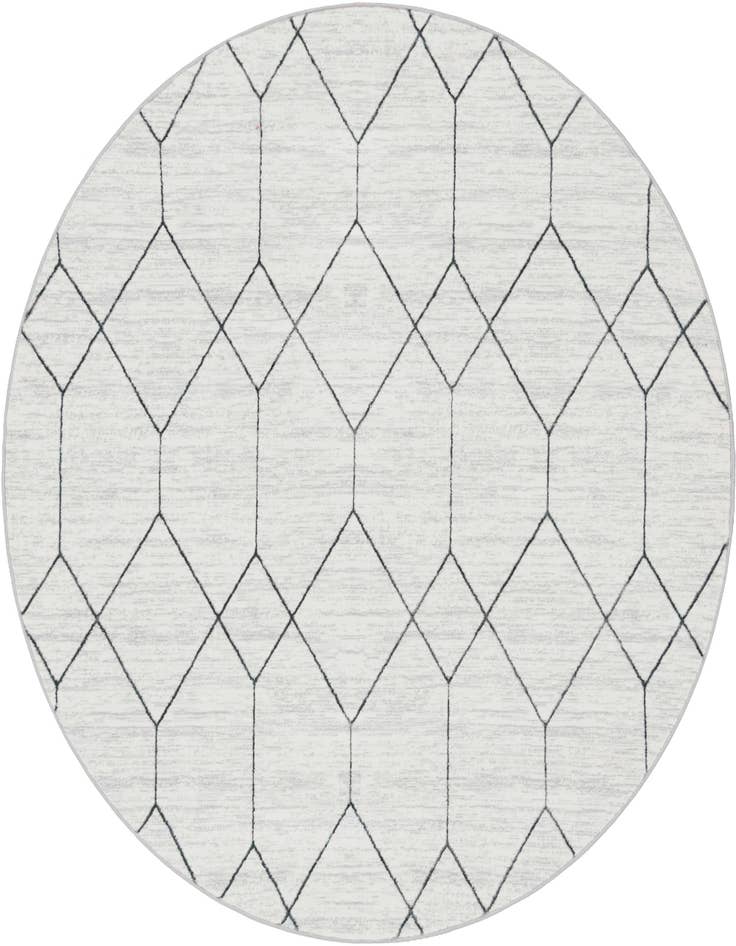 Detail image of 8' x 8' Lattice Trellis Round Rug