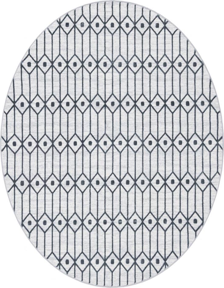 Detail image of 8' x 8' Lattice Trellis Round Rug