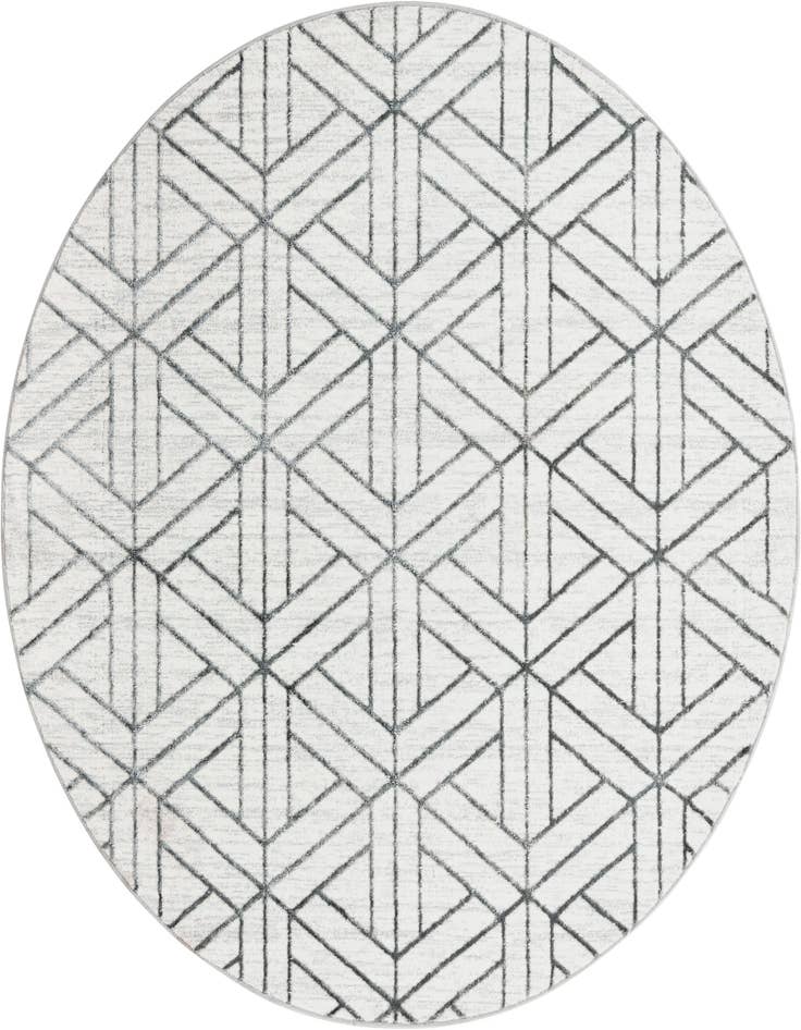 Detail image of 7' x 7' Lattice Trellis Round Rug