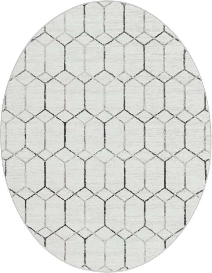 Detail image of 7' x 7' Lattice Trellis Round Rug