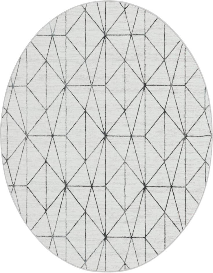 Detail image of 7' x 7' Lattice Trellis Round Rug