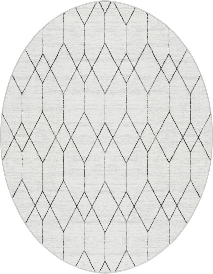Detail image of 7' x 7' Lattice Trellis Round Rug