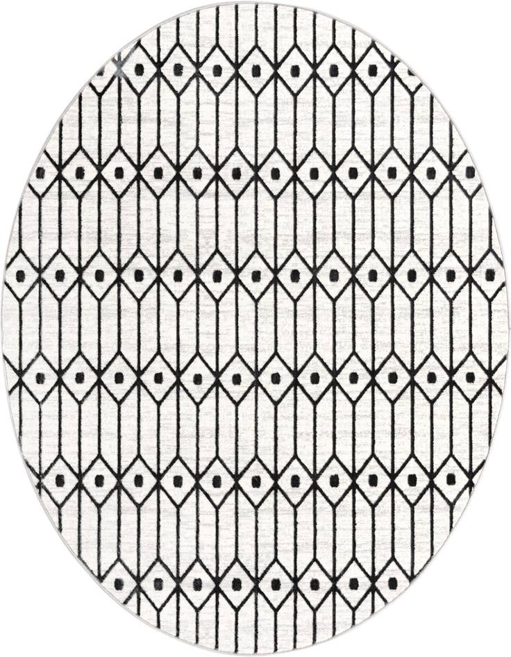 Detail image of 7' x 7' Lattice Trellis Round Rug