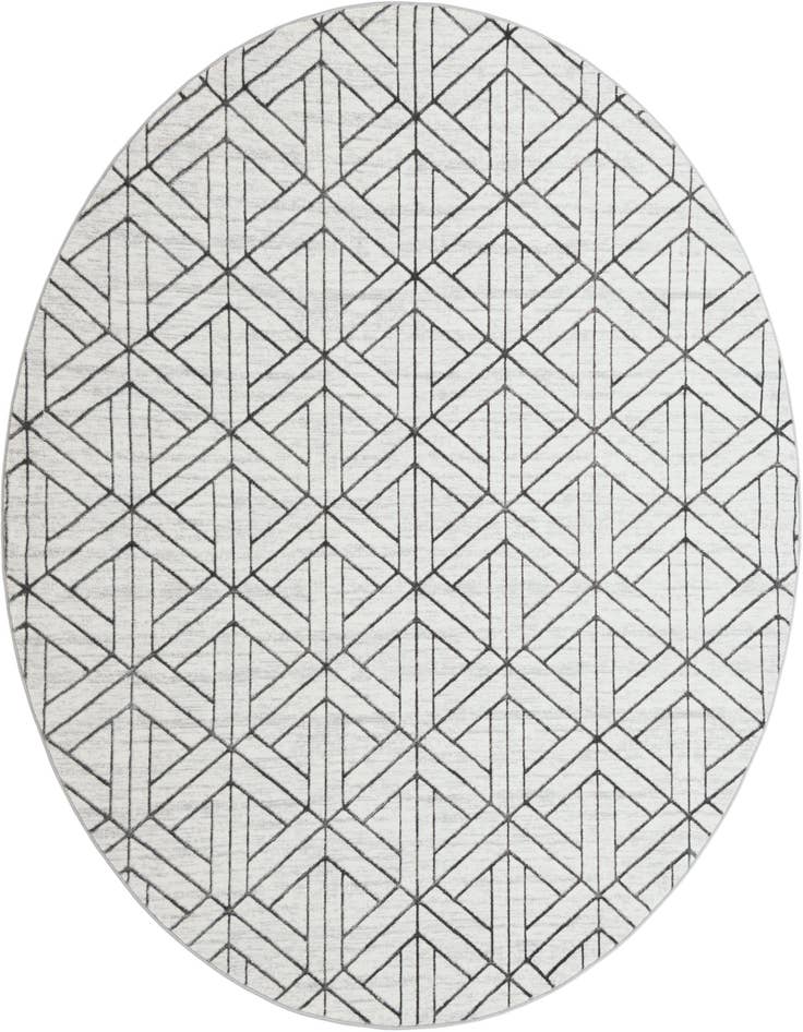 Detail image of 10' x 10' Lattice Trellis Round Rug