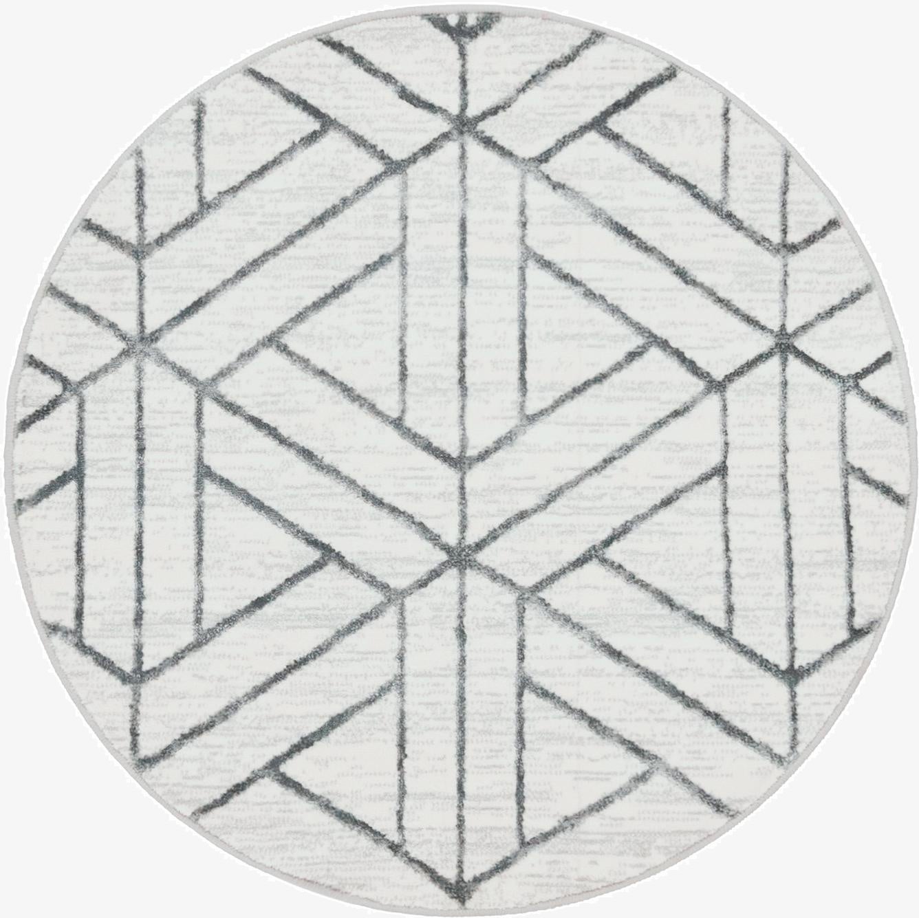 Primary image 100cm x 100cm Lattice Trellis Round Alfombra