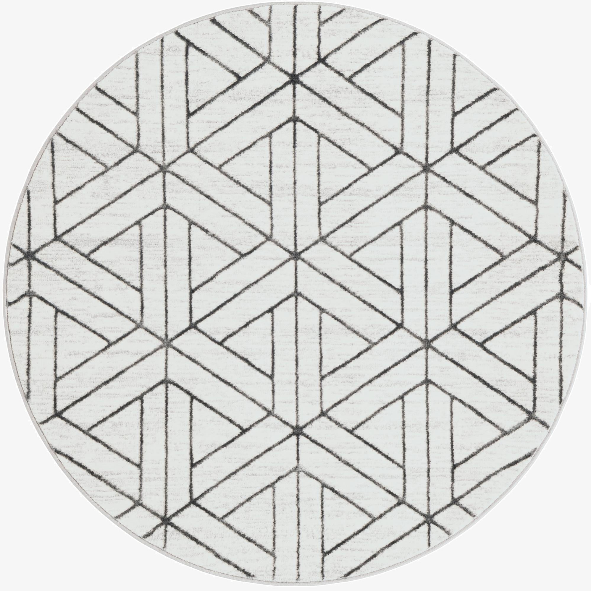 155cm x 155cm Lattice Trellis Round Rug