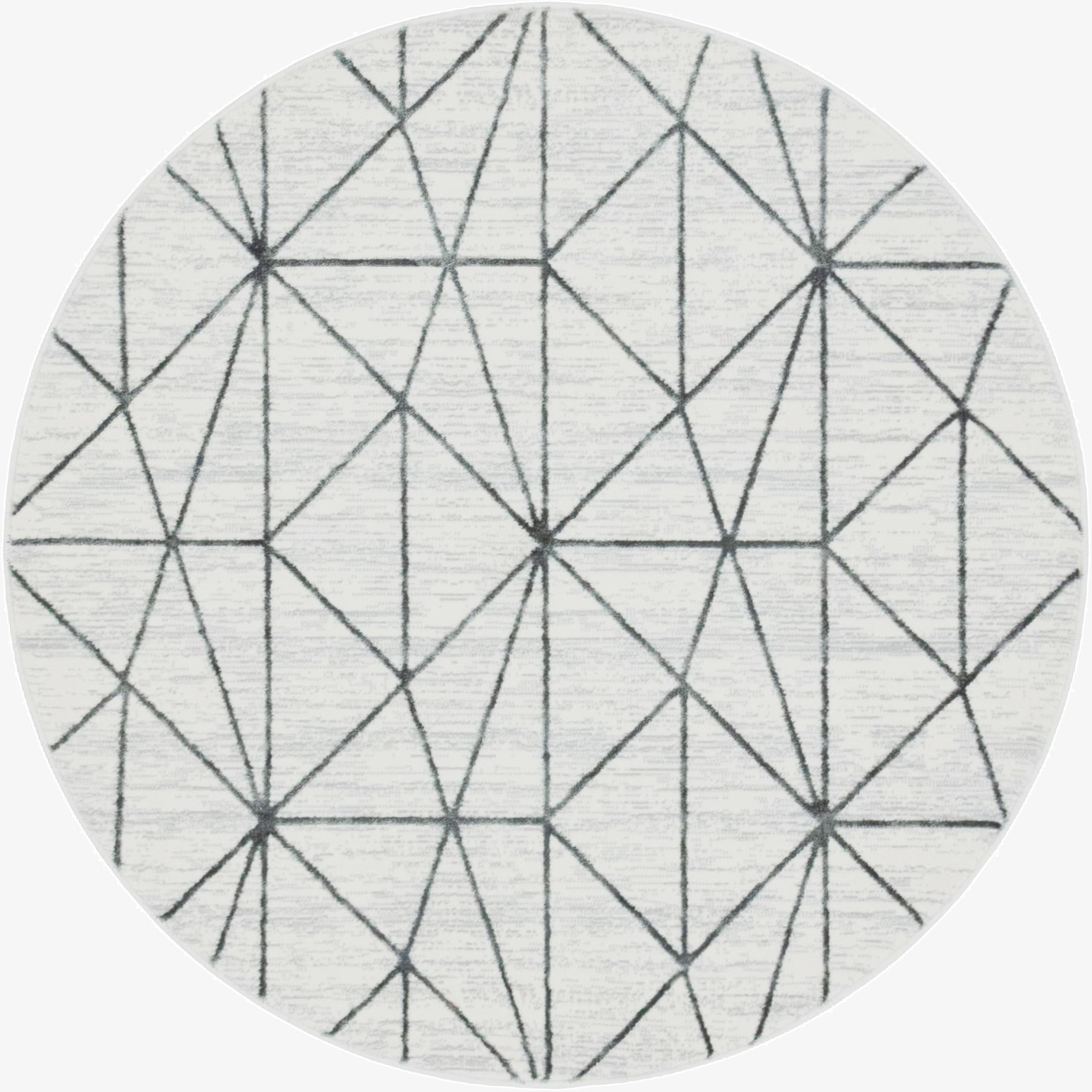 5' x 5' Lattice Trellis Round Rug