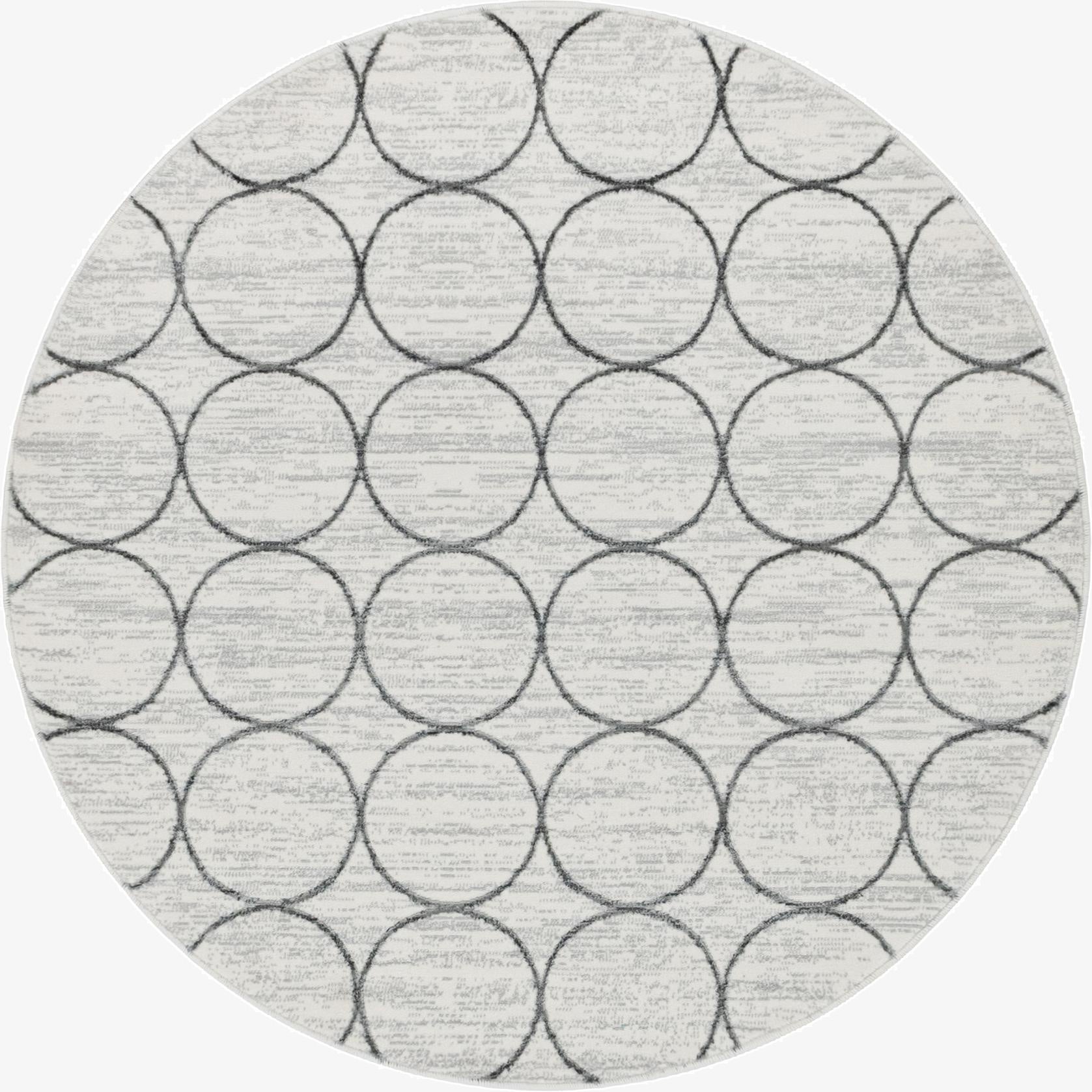 5' x 5' Lattice Trellis Round Rug